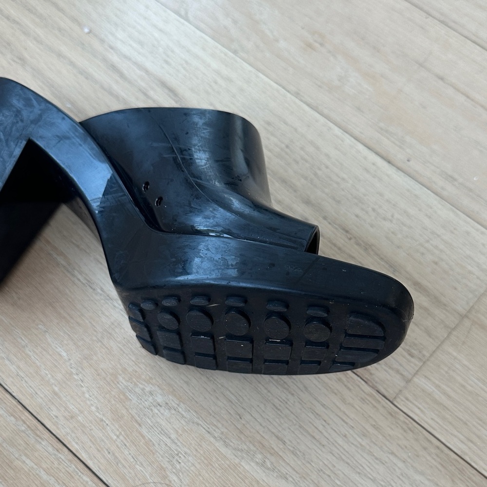 Bottega Veneta Black High-Heeled Rubber Mules 41 - Picture 5 of 8